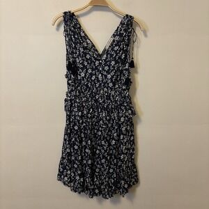 Ulla Johnson Georgette Silk Printed‎ Mini Dress Floral Cottagecore Ruffle 0 Blue